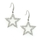 2.92 CT Diamond Star Earrings  in 18Kt White Gold
